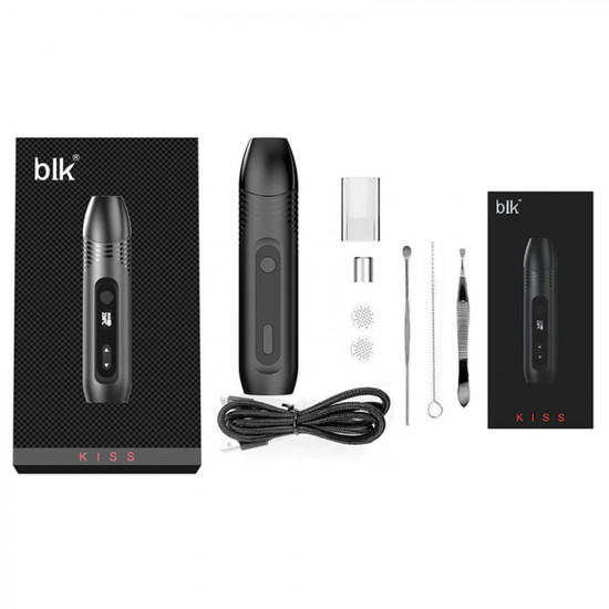Kingtons BLK Kiss Dry Herb Vaporizer Kit Built-in 1600mah Battery and 1.2ml